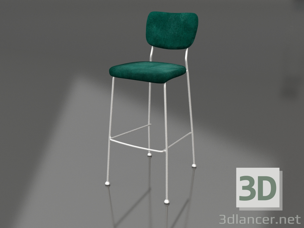 3D modeli Bar taburesi Benson 75,5 cm (Yeşil) - önizleme