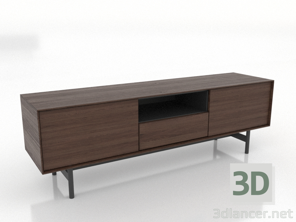 3D Modell TV-Schrank 1450 mm (Nussbaum dunkel) - Vorschau 3D Modell TV-Schrank 1450 mm (Nussbaum dunkel) - Vorschau