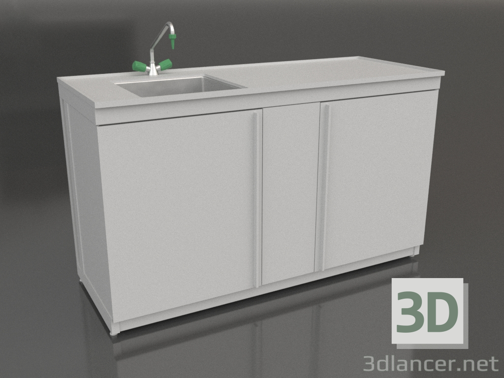 Modelo 3d Mesa de pia 1500 SMS-D pp - preview Modelo 3d Mesa de pia 1500 SMS-D pp - preview