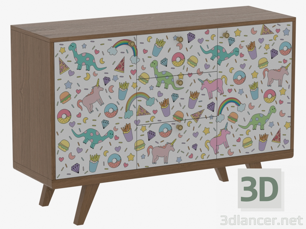 3d model Chest of drawers THIMON (IDC007001063) - preview