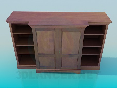 3D Modell Schrank mit Regalen - Vorschau