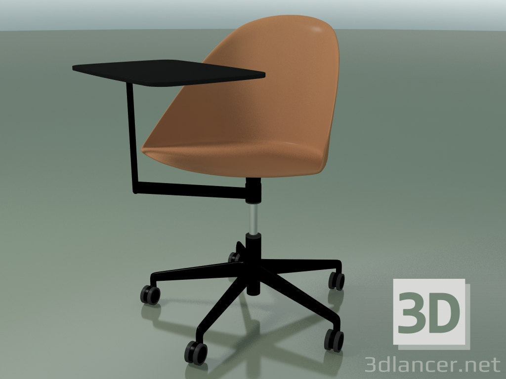 3d model Silla 2312 (5 ruedas, con mesa, PA00002, PC00004 polipropileno) - vista previa