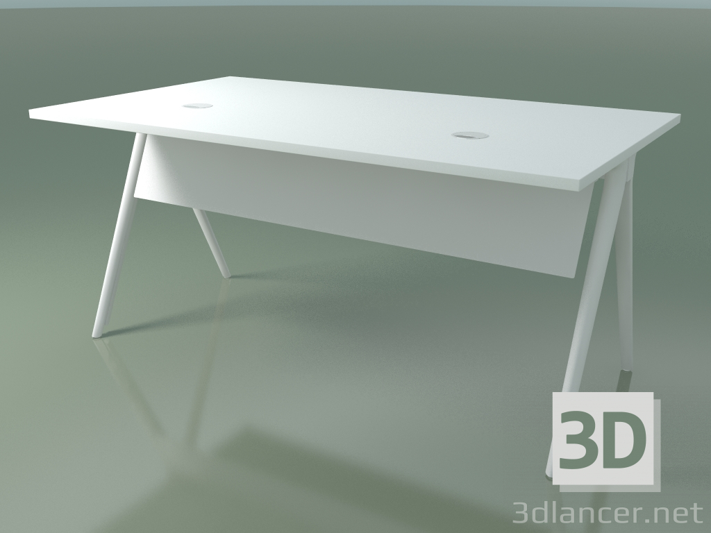 Modelo 3d Mesa retangular para escritório 5460 (H 74 - 89 x 159 cm, laminado Fenix F01, V12) - preview