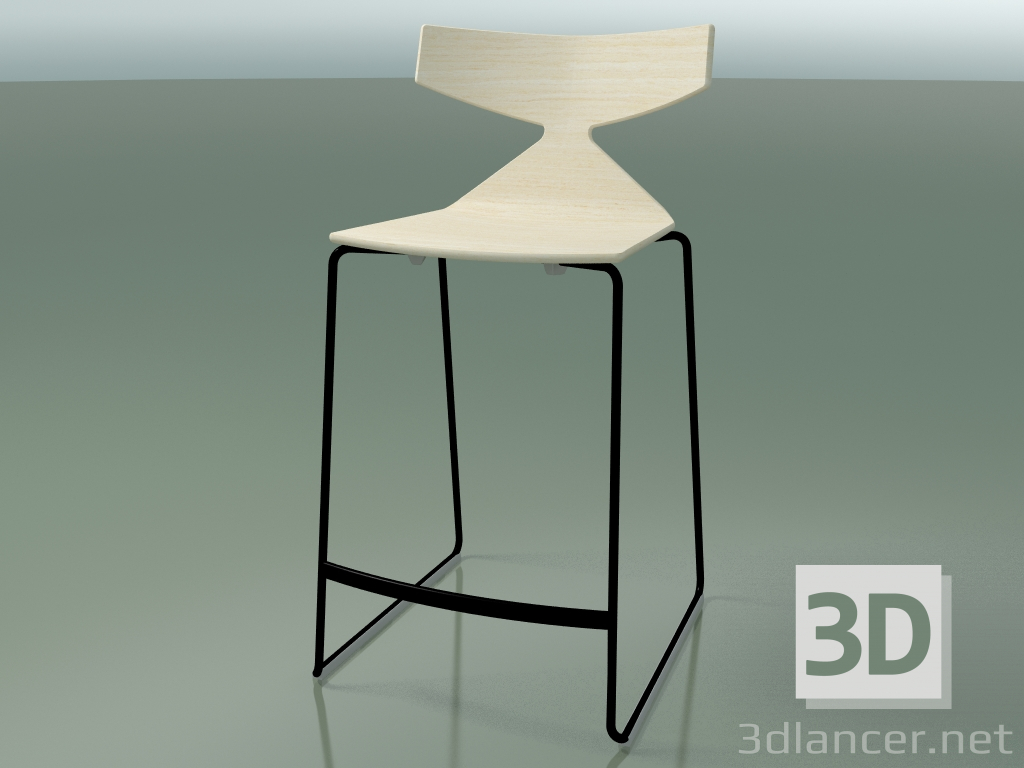 3d model Taburete de bar apilable 3703 (blanco, V39) - vista previa