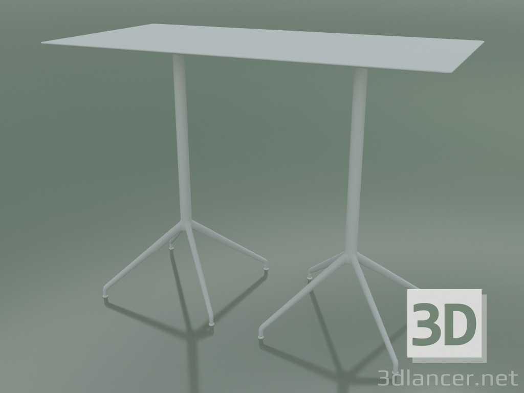 3d model Mesa rectangular con una base doble 5746 (H 103 - 69x139 cm, blanco, V12) - vista previa