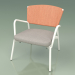 3d model Armchair with soft seat 027 (Metal Milk, Batyline Orange) - preview