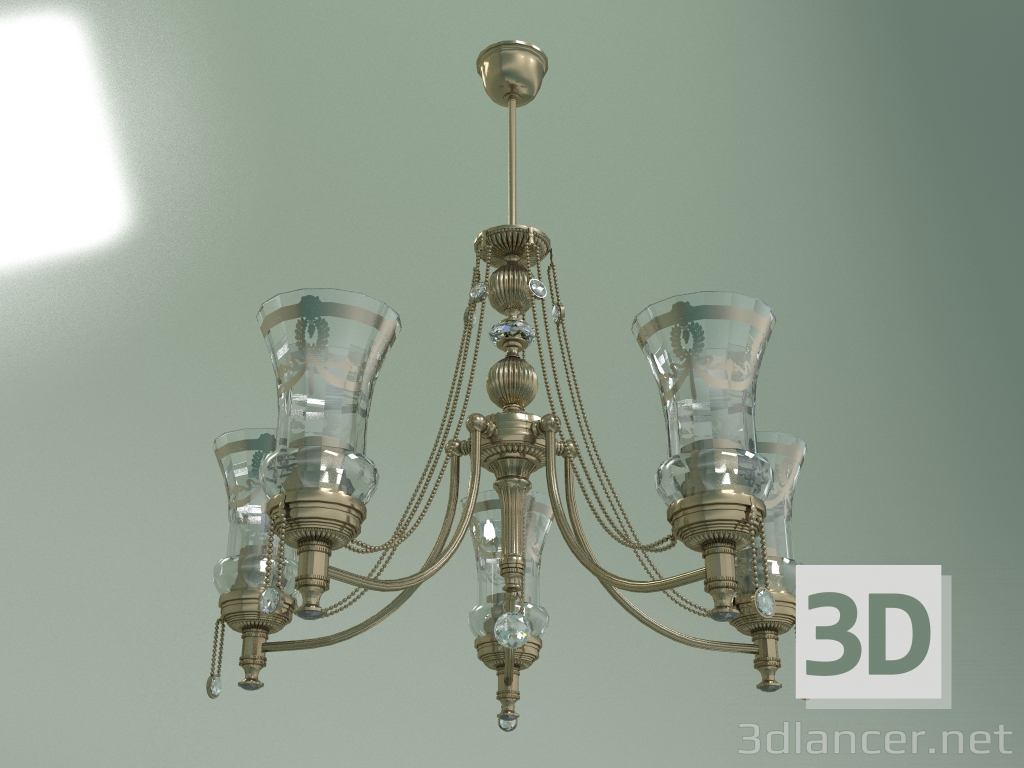 modello 3D Lampadario NICO KLOSZ NIC-ZW-5 (P) - anteprima