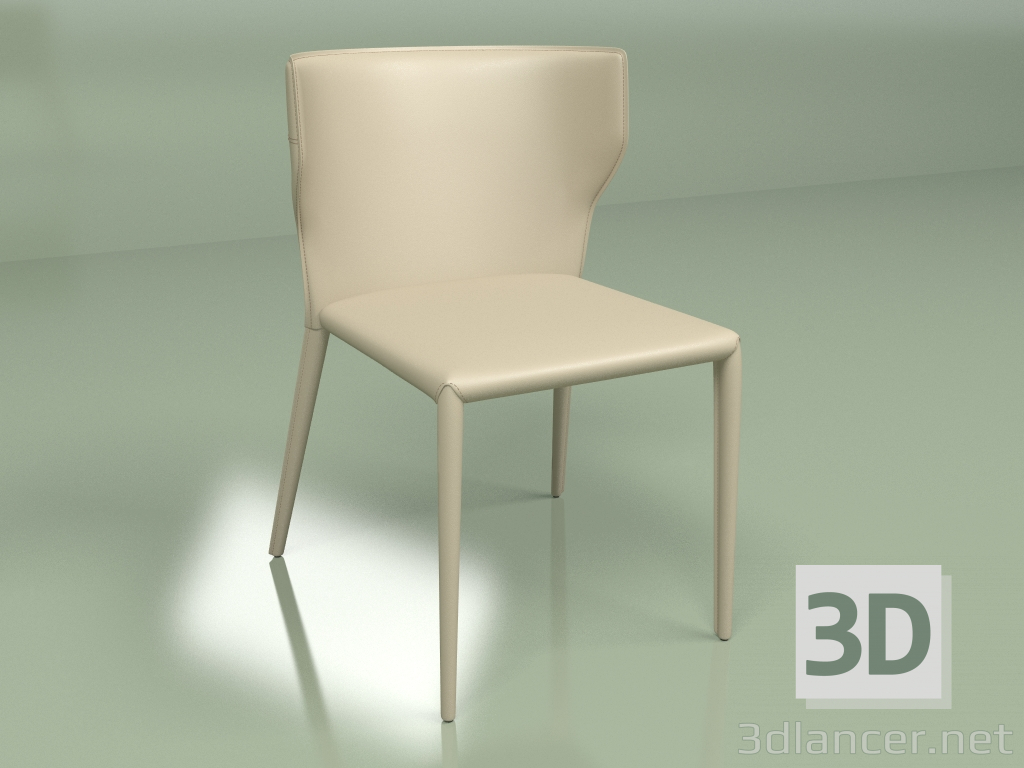 3d model Silla Tudor Beige - vista previa