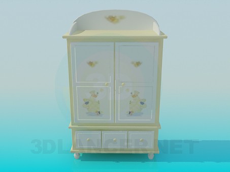 3d model Cabinet for children's clothing - preview