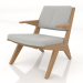 3d model Lounge chair with a wooden frame (natural oak) - preview