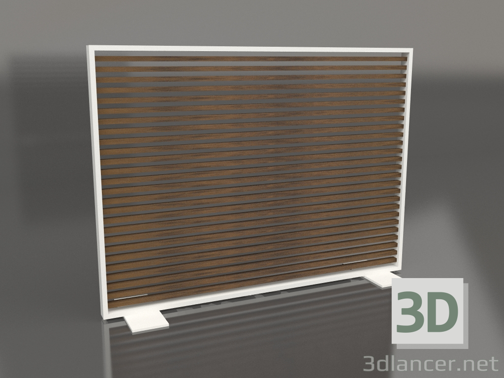 3d model Tabique de madera artificial y aluminio 150x110 (Teca, Gris ágata) - vista previa