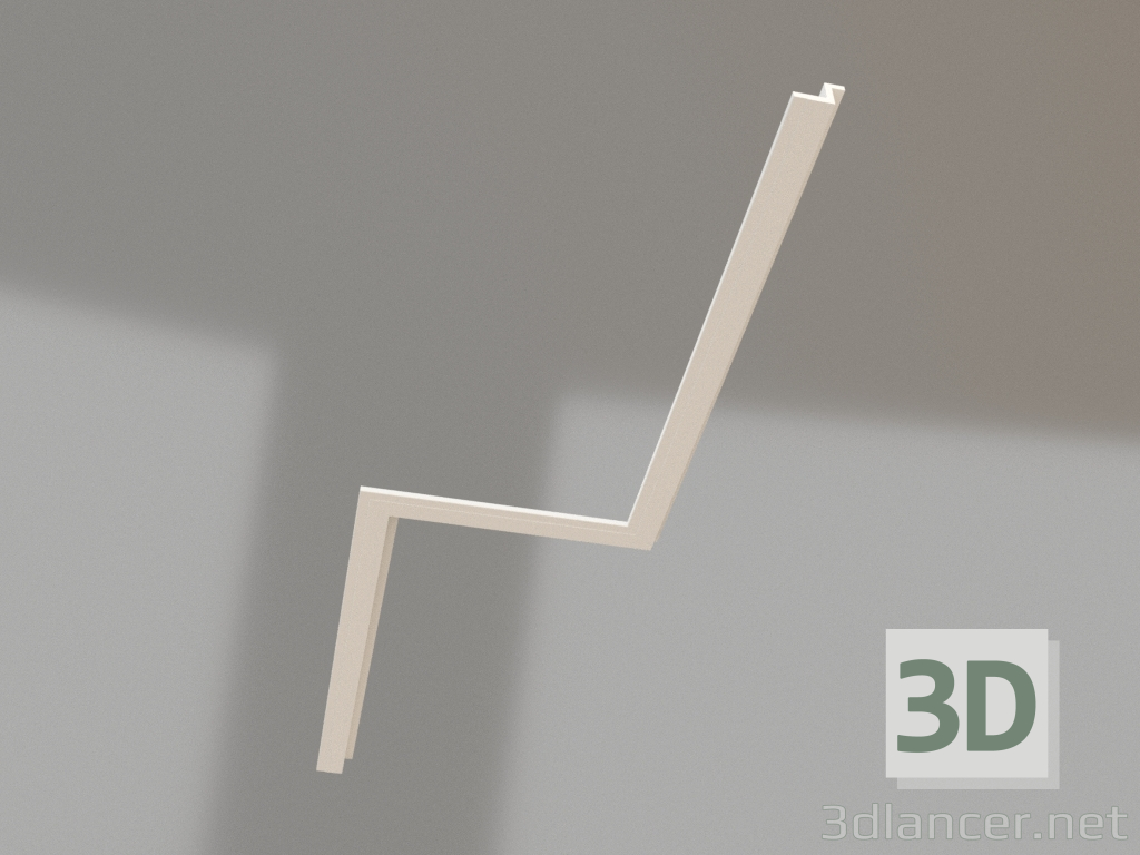 modello 3D Lampada da incasso a soffitto in gesso LINE 014 1 (50x80) - anteprima