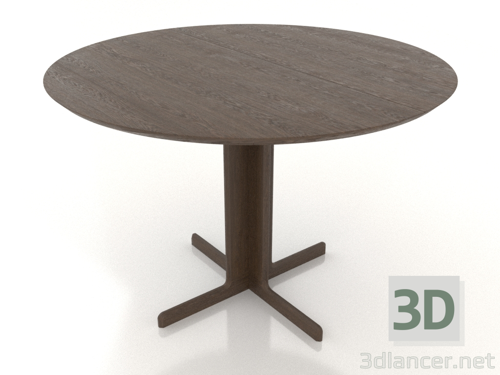 Modelo 3d Mesa de jantar 1100 mm (extensível, opção 1, Nogueira escura) - preview