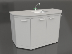 Mesa de fregadero de montaje en extremo 1500 SMS-D aglomerado