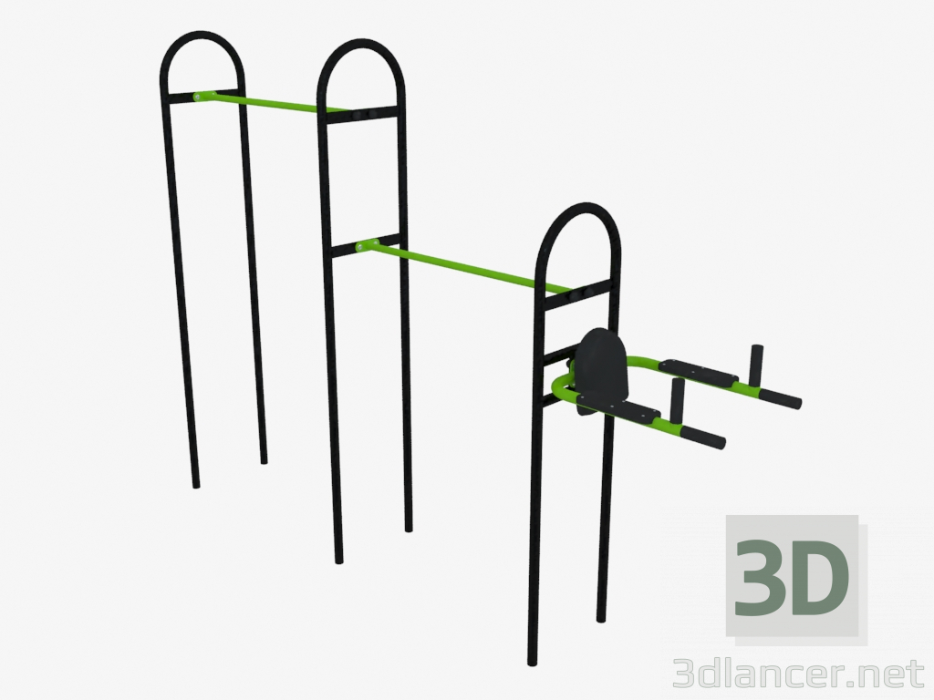 modello 3D Complesso sportivo (7731) - anteprima