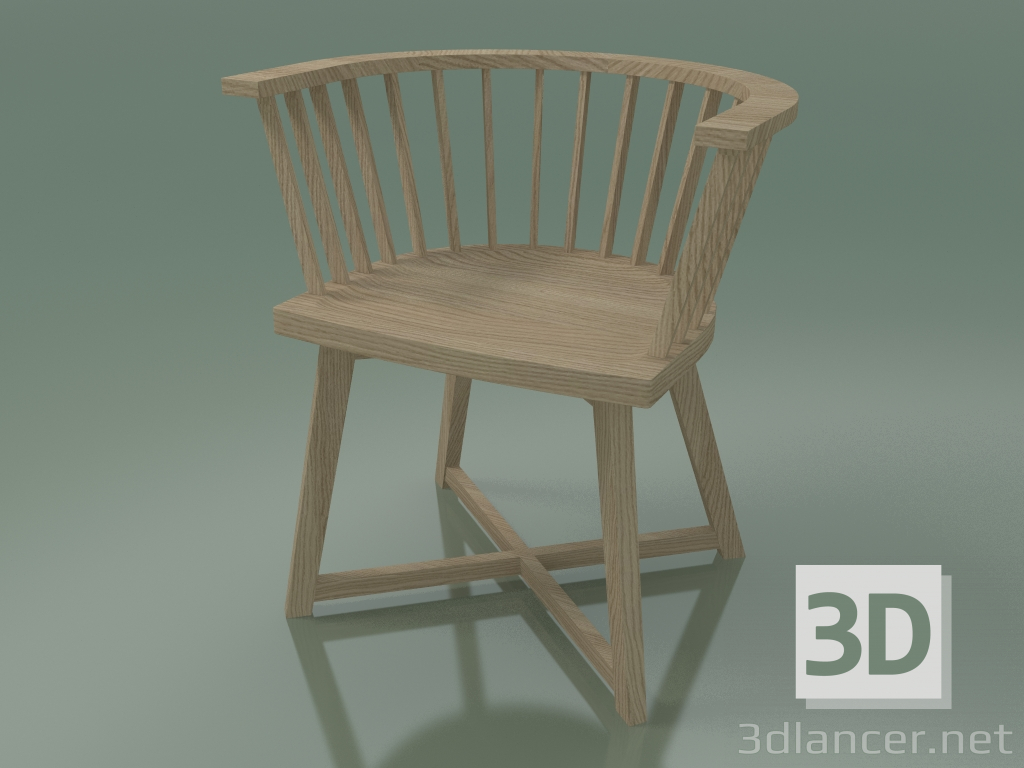 3d model Half Round Chair (24, Rovere Sbiancato) - preview