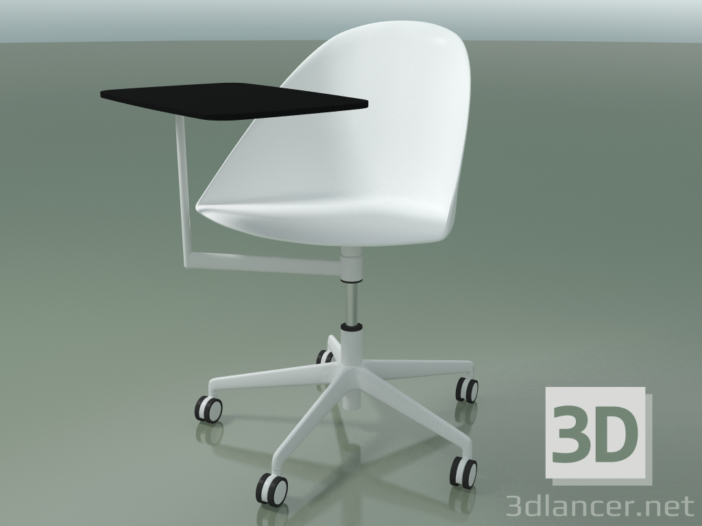 3d model Chair 2312 (5 wheels, with table, PA00001, PC00001 polypropylene) - preview