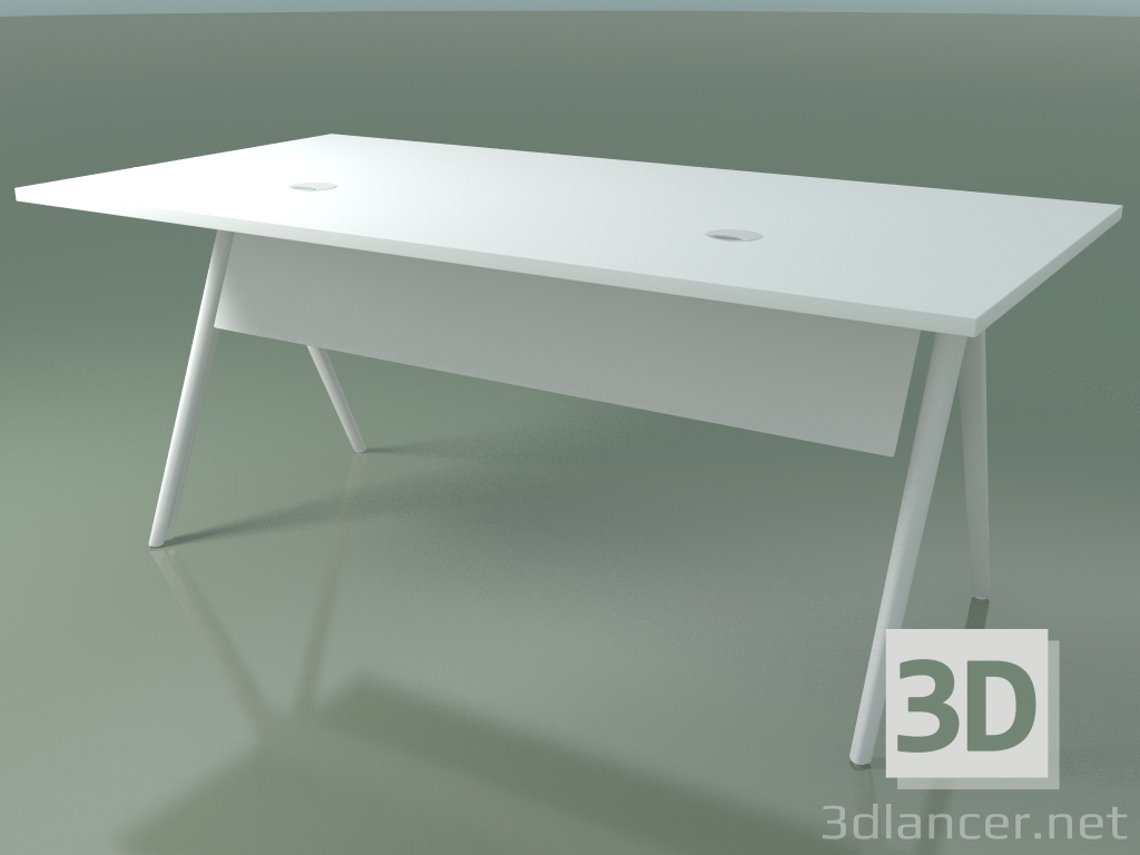 3d model Rectangular office table 5461 (H 74 - 89 x 179 cm, laminate Fenix F01, V12) - preview