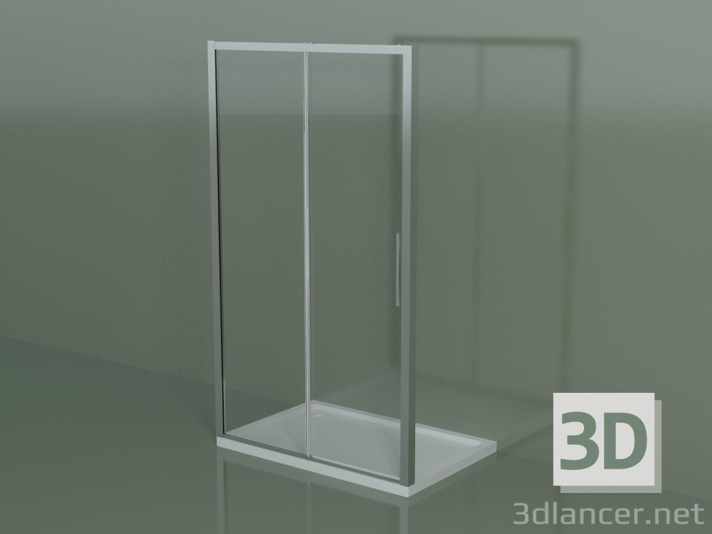 Modelo 3d Cabine de duche deslizante ZN 120, para base de duche em nicho - preview