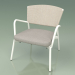 3d model Sillón con asiento blando 027 (Metal Milk, Batyline Sand) - vista previa