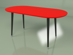 Table basse Peinture savonneuse (rouge)