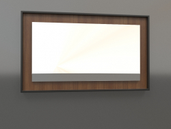 Miroir ZL 18 (750x450, bois brun clair, noir)