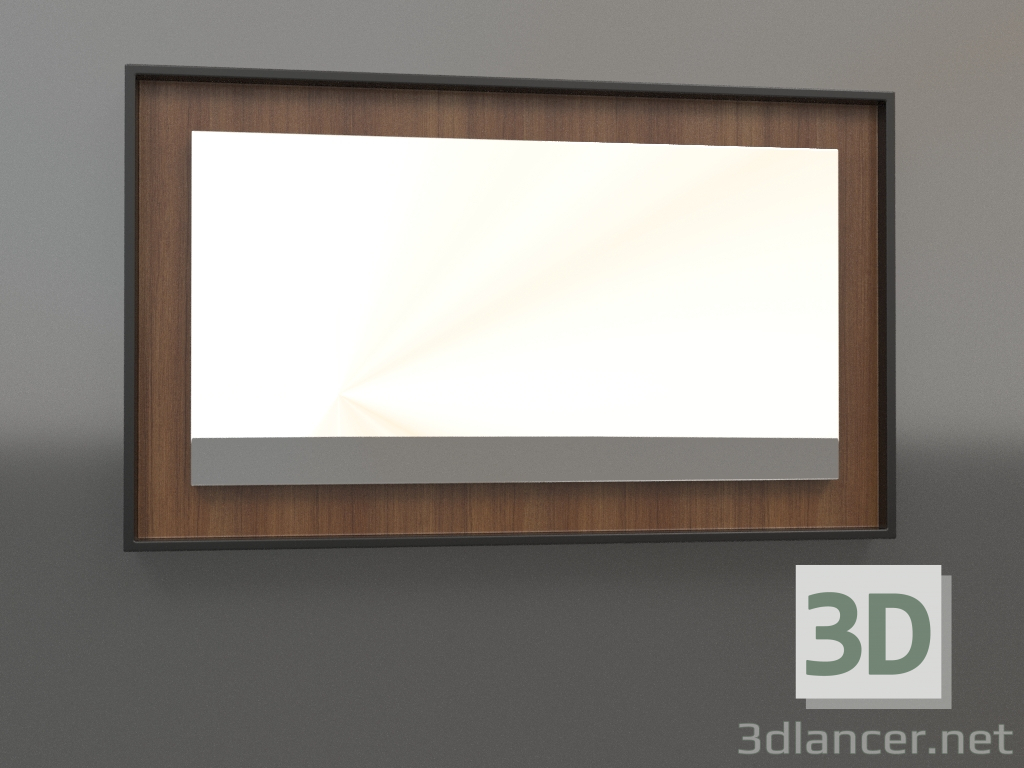 3d модель Дзеркало ZL 18 (750x450, wood brown light, black) – превью