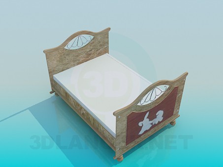 3d model Bed for child - preview