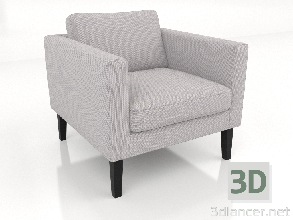 3D modeli Koltuk (yüksek ayaklı, kumaşlı) - önizleme