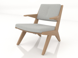 Chaise longue avec structure en bois (chêne clair)