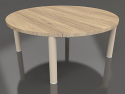 Mesa de centro D 90 (Arena, madera de iroko)