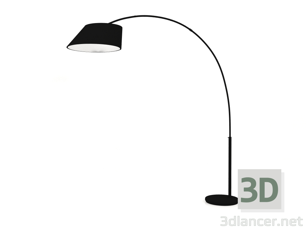 modèle 3D Lampadaire Arc (Noir) - preview