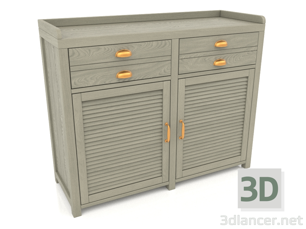 3d model Waiter station with door (2 sections) - preview