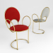 3d Chair with delicate looped armrests model buy - render