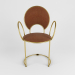 3d Chair with delicate looped armrests model buy - render