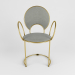 3d Chair with delicate looped armrests model buy - render