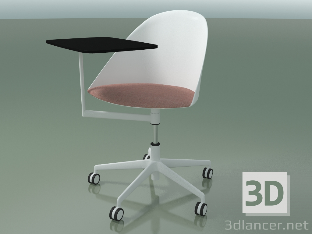 3d model Silla 2313 (5 ruedas, con mesa y cojín, PA00001, polipropileno PC00001) - vista previa