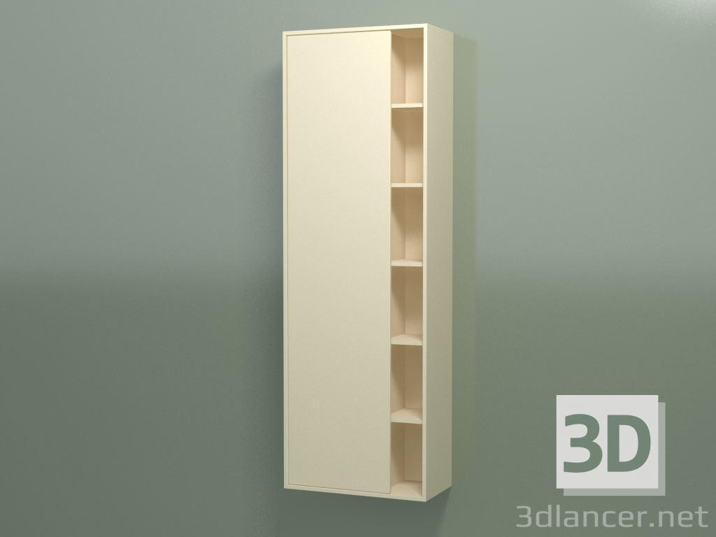 modello 3D Pensile con 1 anta sinistra (8CUCECS01, Bone C39, L 48, P 24, H 144 cm) - anteprima