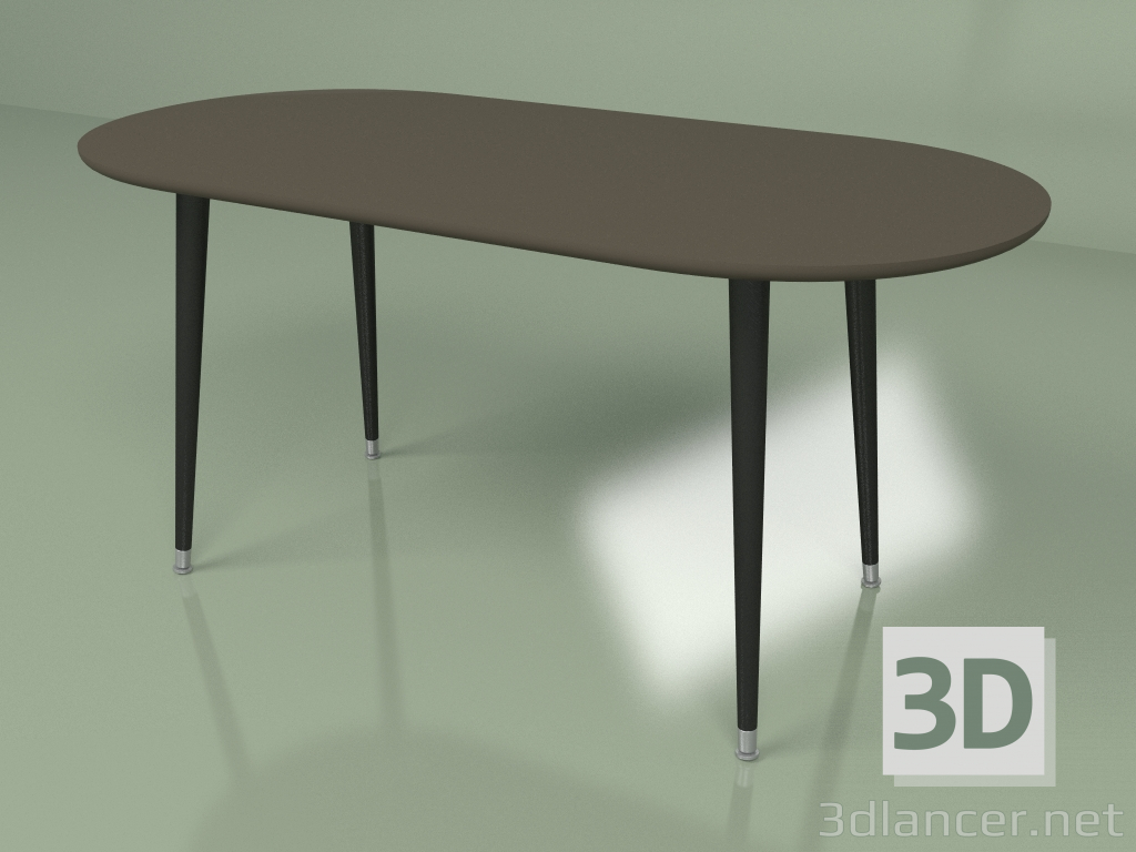 3D Modell Couchtisch Seifenfarbe (dunkelbraun) - Vorschau