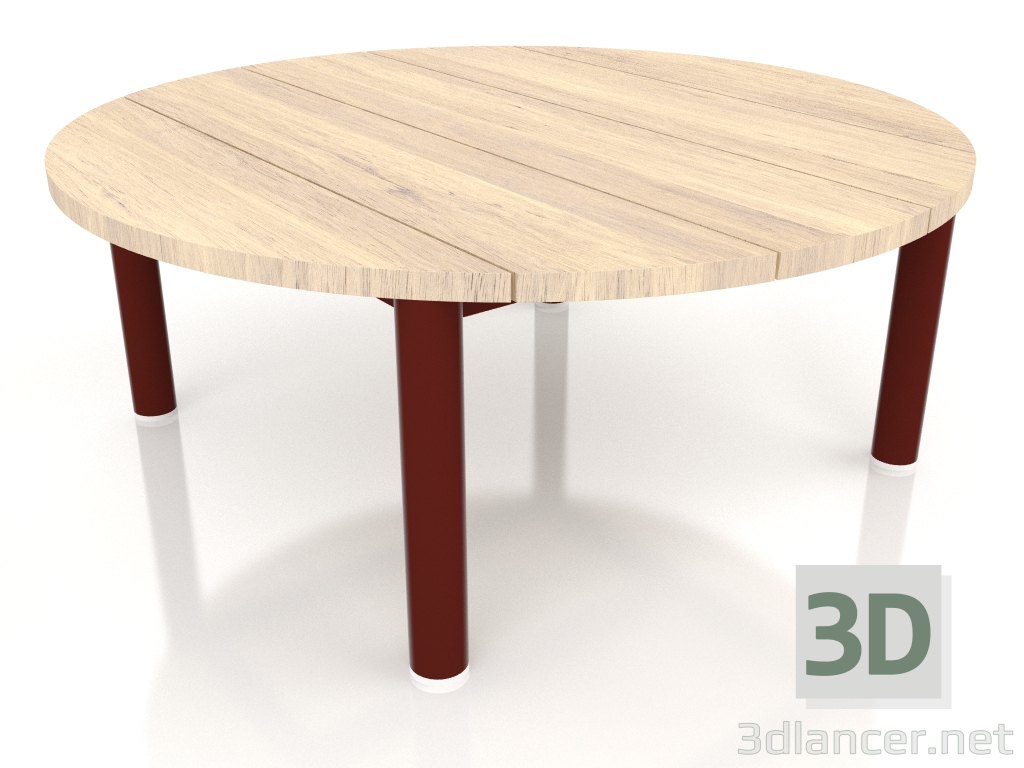 3d модель Стіл журнальний D 90 (Wine red, Iroko wood) – превью