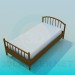 3d model Cama individual - vista previa