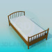 3d model Cama individual - vista previa