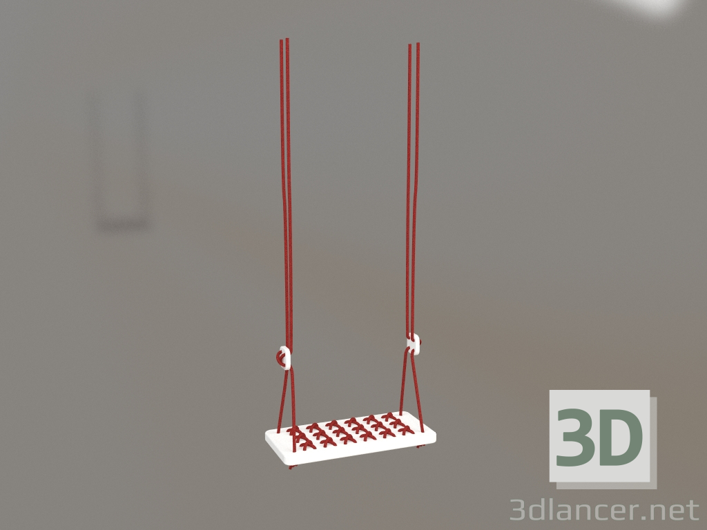 Modelo 3d Balanço (vermelho) - preview