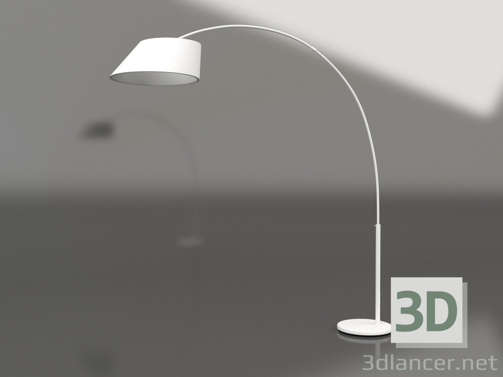 modello 3D Lampada da terra Arc (Bianco) - anteprima