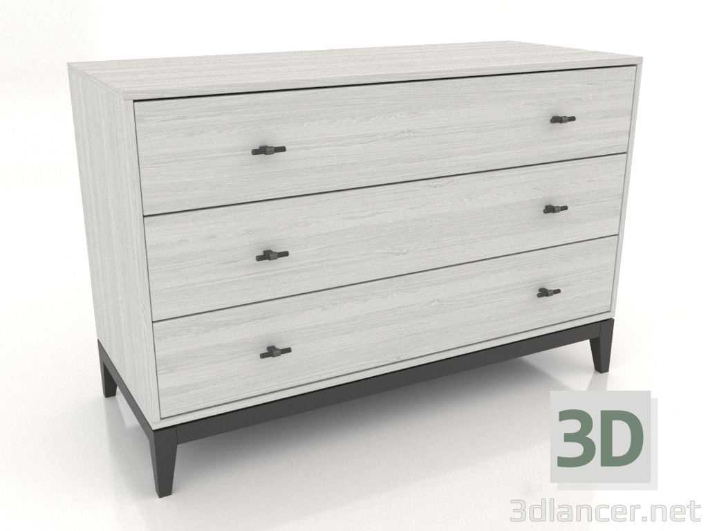 modèle 3D Commode 1200x500 mm (blanc RAL 9010) - preview