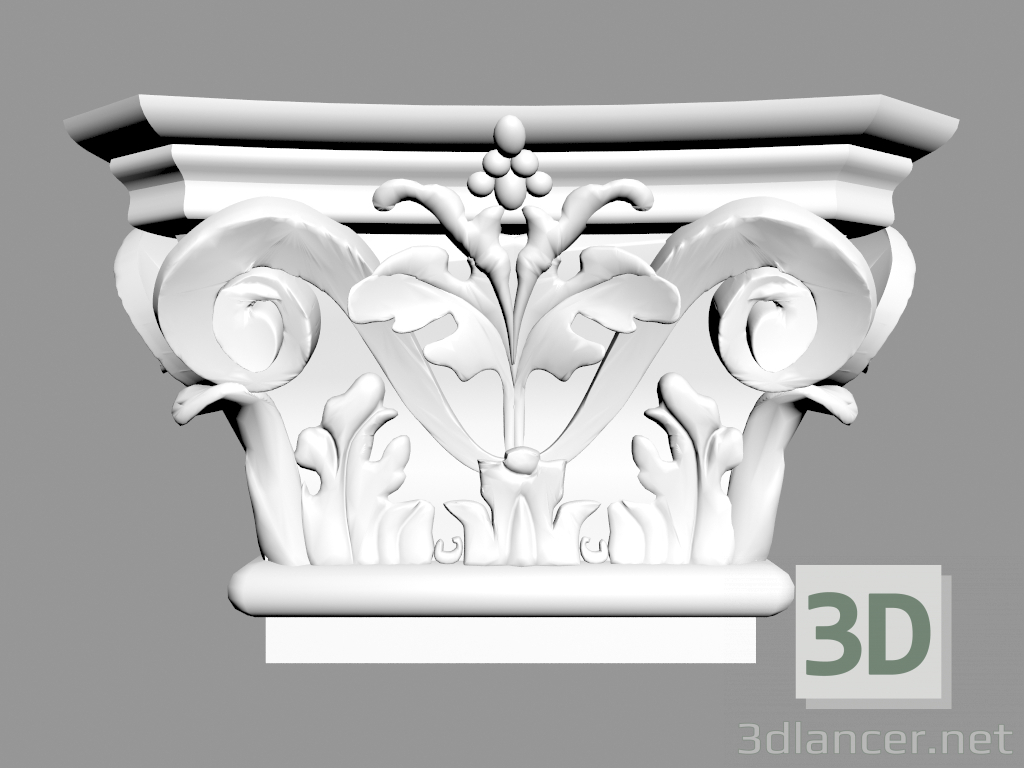 3d model Pilaster (capital) PL554 - vista previa