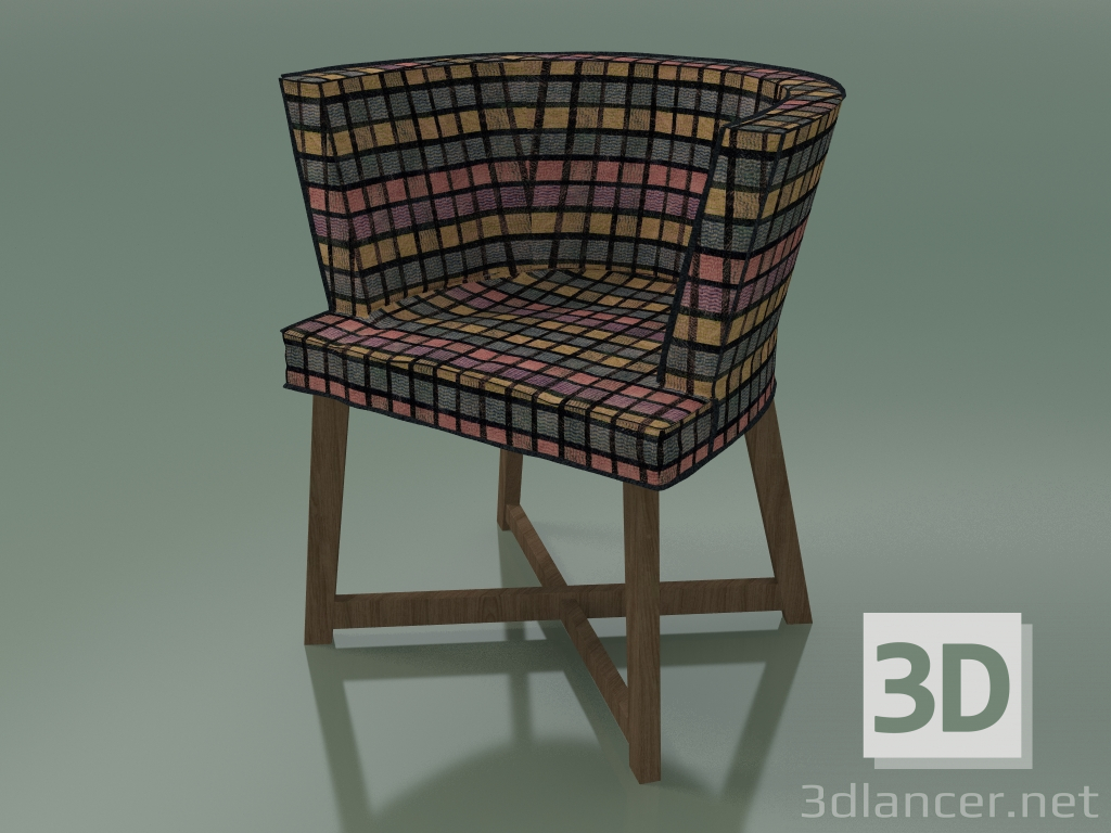 3d model Sillón semicircular (26, natural) - vista previa