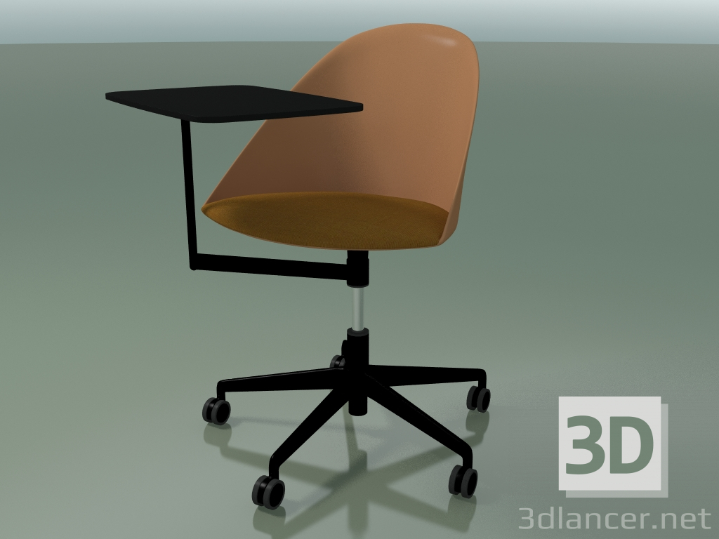 3d model Silla 2313 (5 ruedas, con mesa y cojín, PA00002, polipropileno PC00004) - vista previa