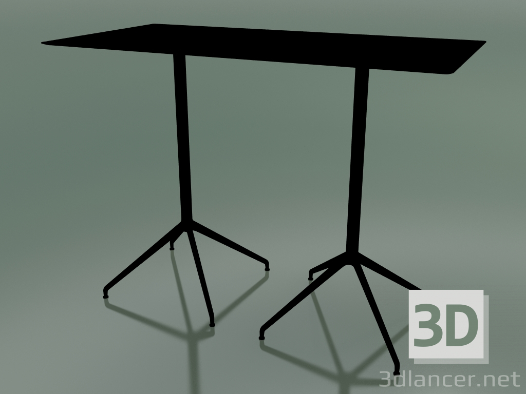 modèle 3D Table rectangulaire avec base double 5746 (H 103 - 69x139 cm, Noir, V39) - preview