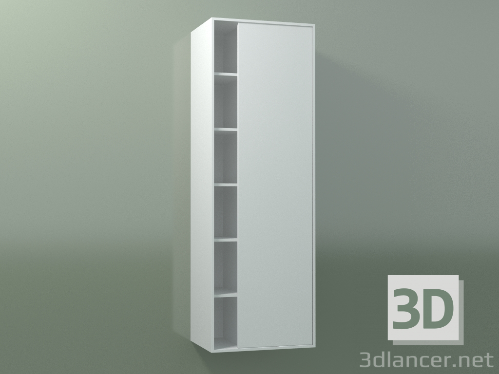 3D modeli 1 sağ kapılı duvar dolabı (8CUCEDD01, Glacier White C01, L 48, P 36, H 144 cm) - önizleme